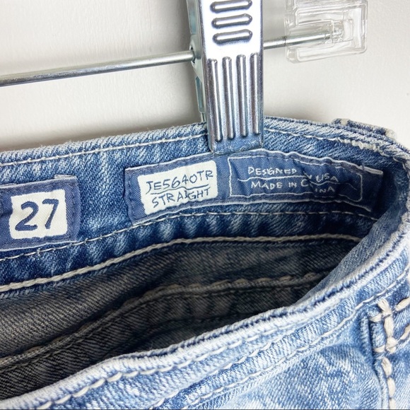 Miss Me Straight Floral Print Jeans Pants Size 27 - Picture 6 of 6